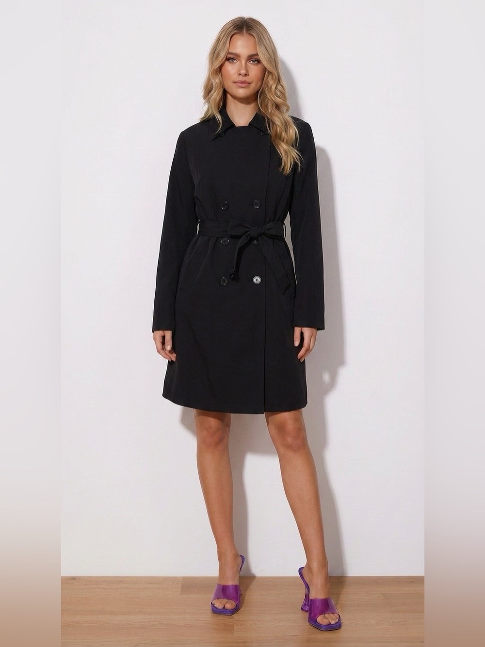 New York & Company Black Satin-Lined Jacket